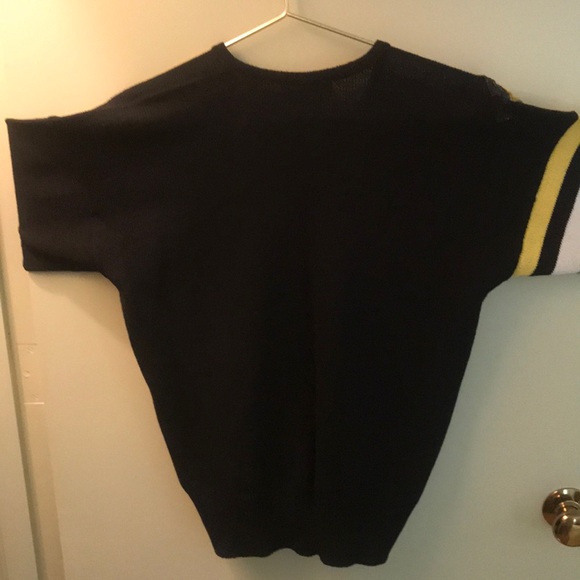 Ladies stripe and sequined sweater-half sleeve-M - Picture 4 of 5